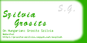 szilvia grosits business card